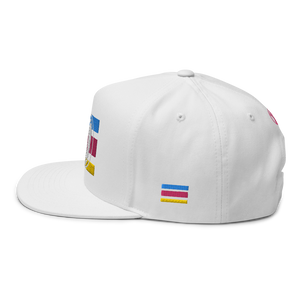 'Beach Stripes' Embroidered Premium Twill Snapback Hat, Multiple Colors (Adjustable Size)