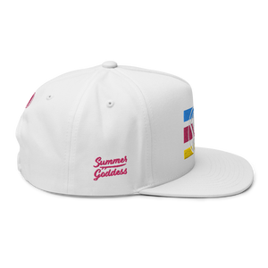 'Beach Stripes' Embroidered Premium Twill Snapback Hat, Multiple Colors (Adjustable Size)