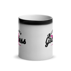 'Surfer Girl' Two-Tone Coffee Mug, Glossy White with Black Accents (11 Oz.)