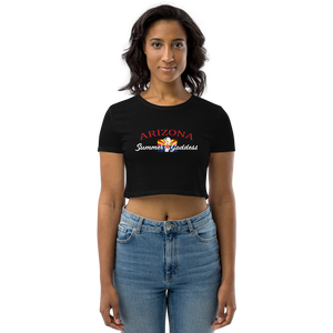 "Arizona" Organic Cotton Relaxed Fit Crop Top, Black (All Sizes)