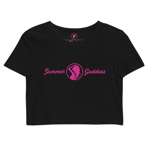 'Sunbather' Organic Cotton Relaxed Fit Crop Top, Black or White (All Sizes)