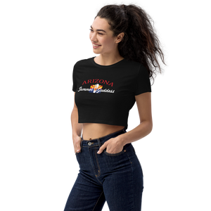 "Arizona" Organic Cotton Relaxed Fit Crop Top, Black (All Sizes)