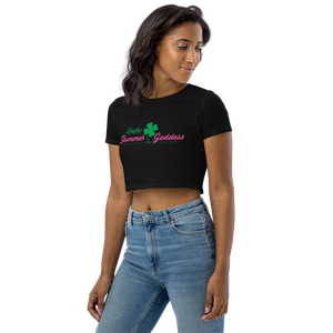 "Lucky Irish" Organic Cotton Relaxed Fit Crop Top, Black or White (All Sizes)