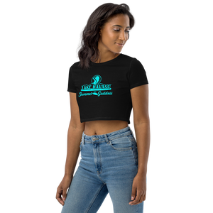 "Lake Havasu" Organic Cotton Relaxed Fit Crop Top, Black or White (All Sizes)