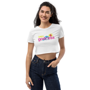 'Guard Tower' Organic Cotton Relaxed Fit Crop Top, Black or White (All Sizes)