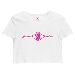 'Sunbather' Organic Cotton Relaxed Fit Crop Top, Black or White (All Sizes)