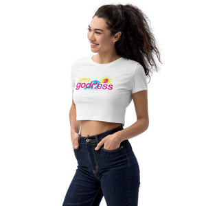 'Guard Tower' Organic Cotton Relaxed Fit Crop Top, Black or White (All Sizes)