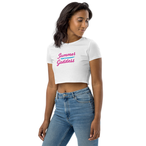 'Tribal Surf' Organic Cotton Relaxed Fit Crop Top, Black or White (All Sizes)