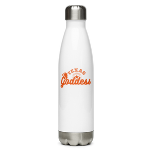 "Texas Goddess" Stainless Steel Insulated Water Bottle, White (17 Oz.)