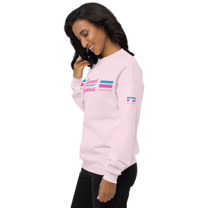 'Surf Stripes' Soft Fleece Pullover Sweater, White or Pink (All Sizes)