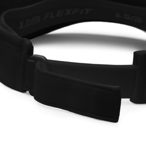 Embroidered FlexFit Visor, Black or White (One Size)