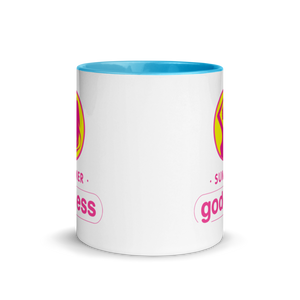 'Sunset Silhouette' Two-Tone Coffee Mug, Glossy White with Colored Accents (11 Oz.)